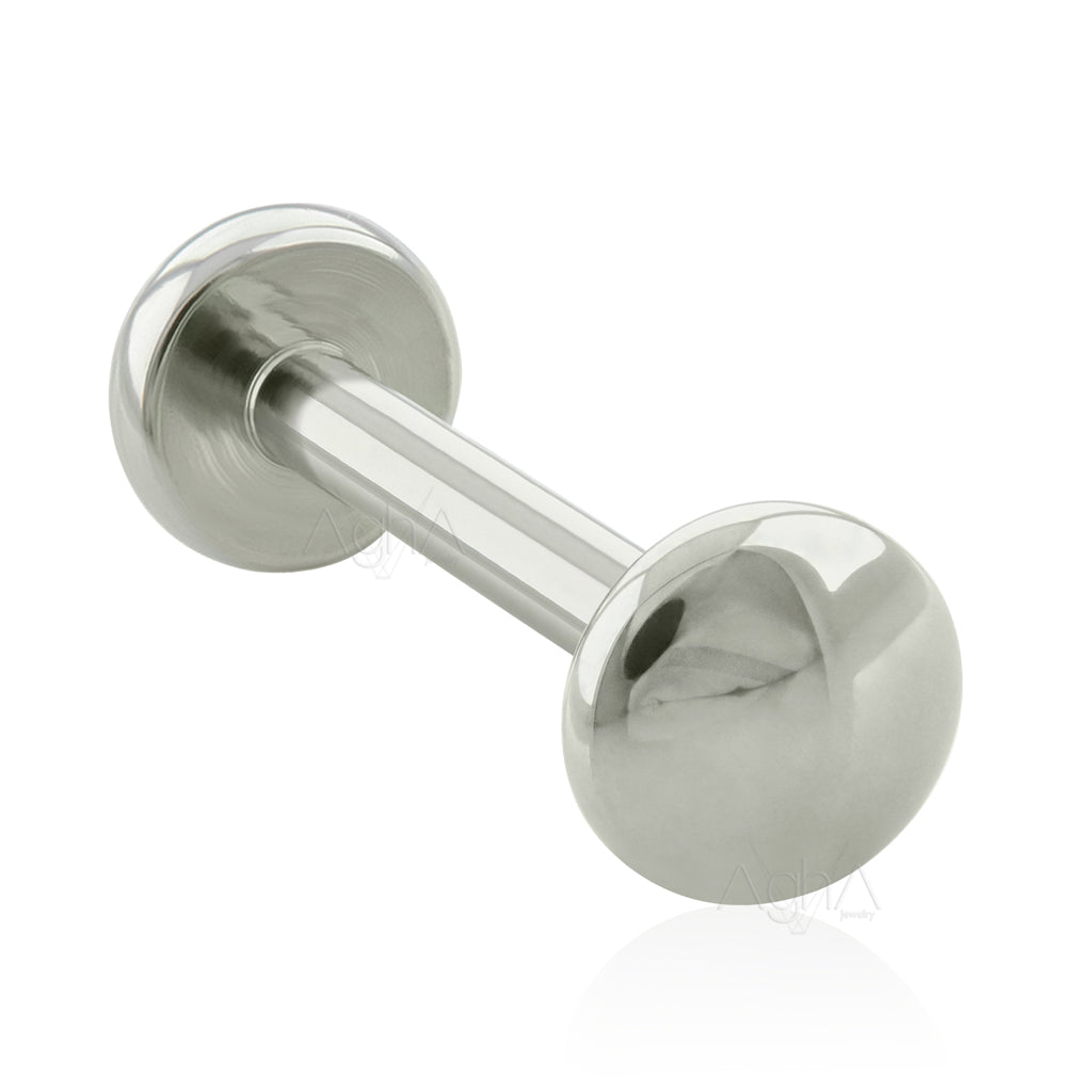 16g, Titanium ASTM F136, Internally Threaded Labret Post and Flat
